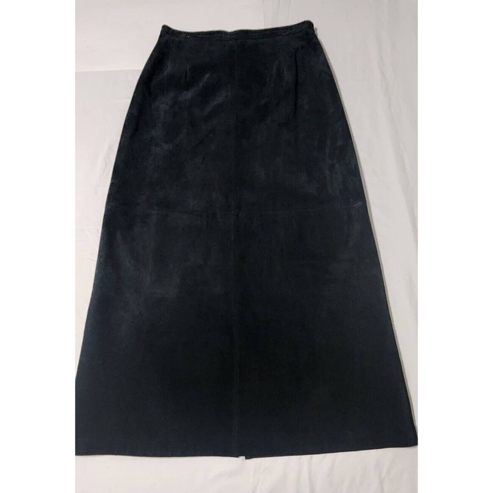 Brandon Thomas Size 10 Black‎ Leather Maxi Skirt